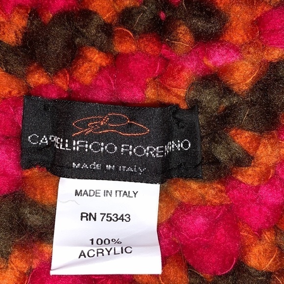 CAPPELLIFICIO Fiorentino Multi Color Knit Hat Made in Italy - Picture 5 of 5